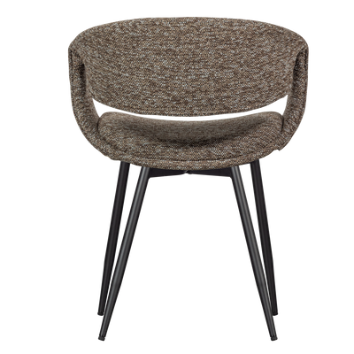 WOOOD Yossi Matstol Brun med Svart Metallben 2 st