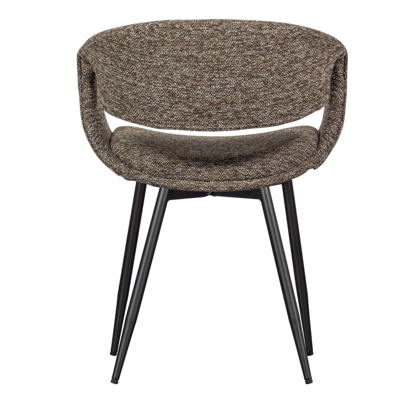 WOOOD Yossi Matstol Brun med Svart Metallben 2 st