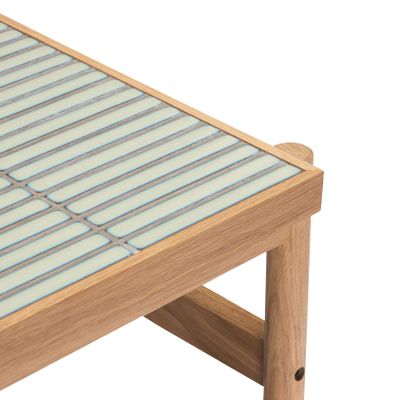 Hübsch Tile soffbord mint/natur 61 x 66 x H44 cm