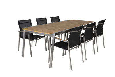 Brafab Naos Matstol Natur/Grå Teak