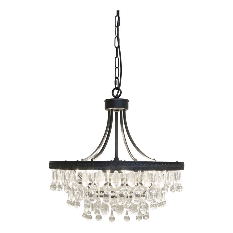 Chiq Antique Versailles Ljuskrona med droppformade glasprismor