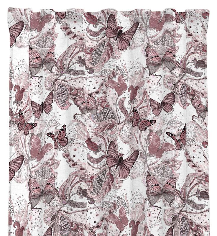 Redlunds Fjärilar Multilängd Rosa 2x140x250 cm