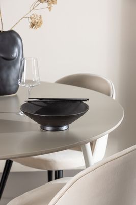 Venture Home Plaza Matbord med Velvet Matstol