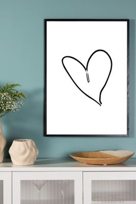 Venture Home Heart Poster Vit
