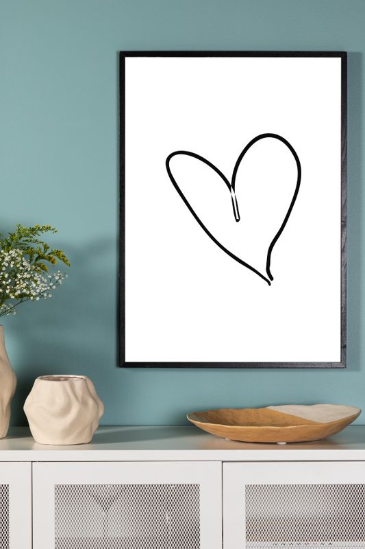 Venture Home Heart Poster Vit