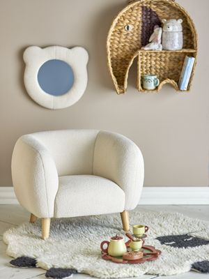 Bloomingville Cade Lounge Stol, Vit, Polyester