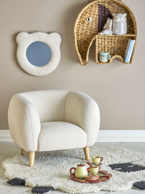 Bloomingville Cade Lounge Stol, Vit, Polyester