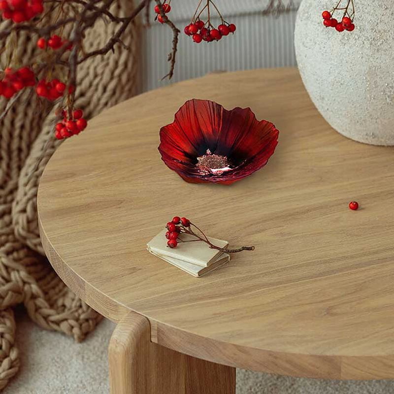 Målerås Poppy, skål, liten, röd/svart