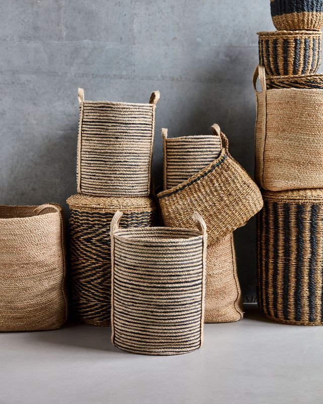 House Doctor Dungi Förvaringskorgar Svart/Natur