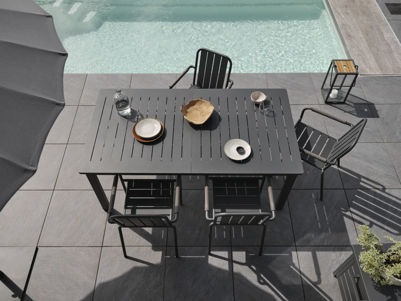 Brafab Lomma Matbord 100x194-312 cm Antracit