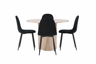 Venture Home Matgrupp Olivia med 4st matstolar Polar