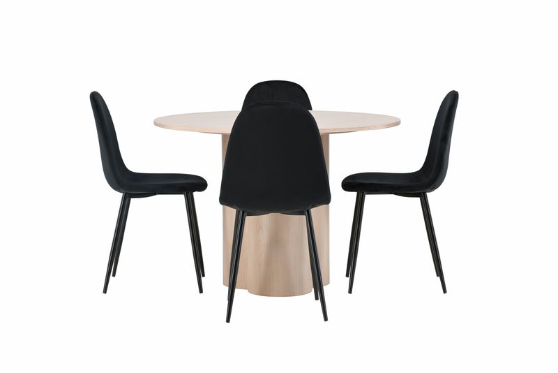 Venture Home Matgrupp Olivia med 4st matstolar Polar