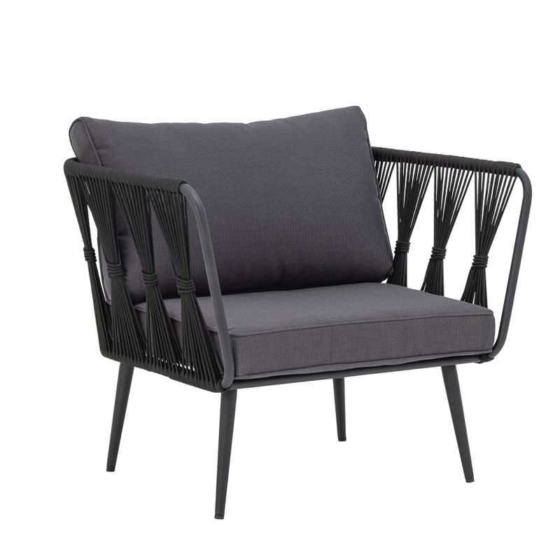 Bloomingville Pavone Loungestol, Svart Metall