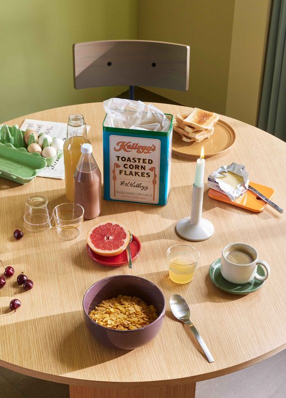 Hübsch Straight matbord i Natur Ekfanér