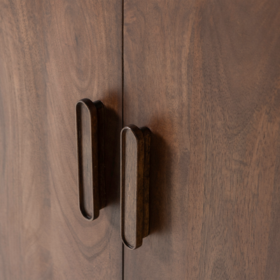 WOOOD Liya 2-Dörrars Skåp i Mörkbrunt Mangoträ