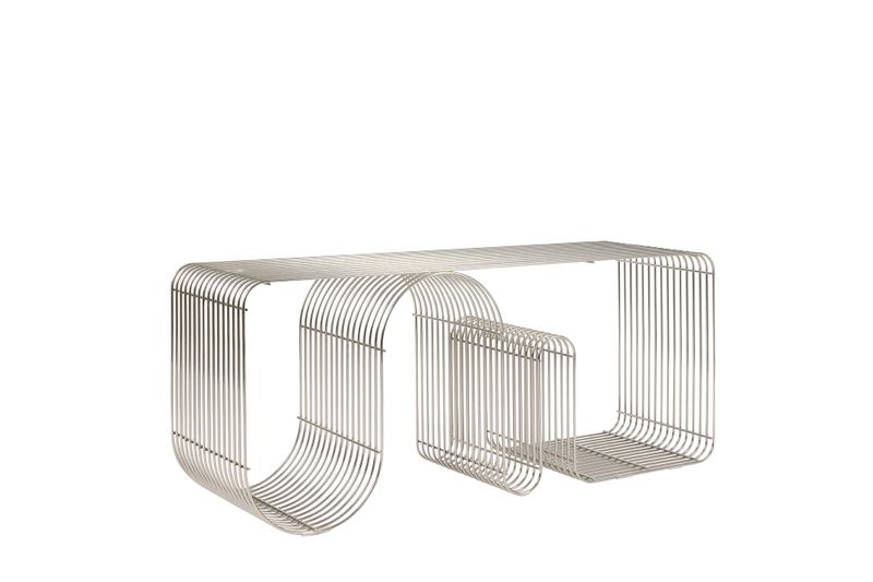 AYTM Curva Bänk Silver 100x43.2 cm