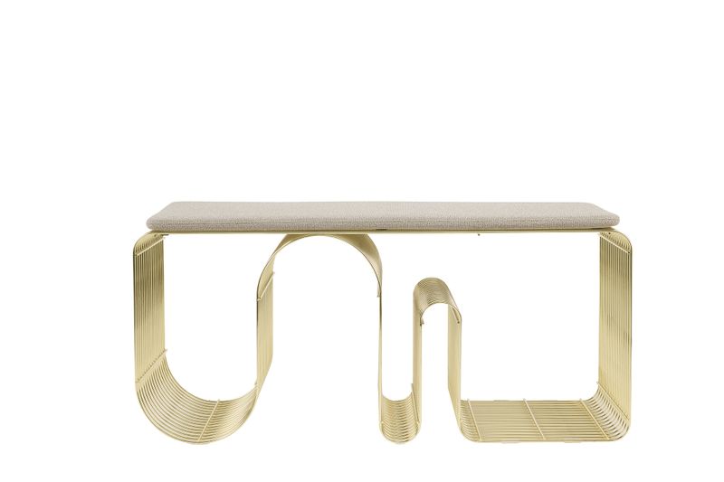 AYTM Curva Bänk Guld 100x43.2 cm