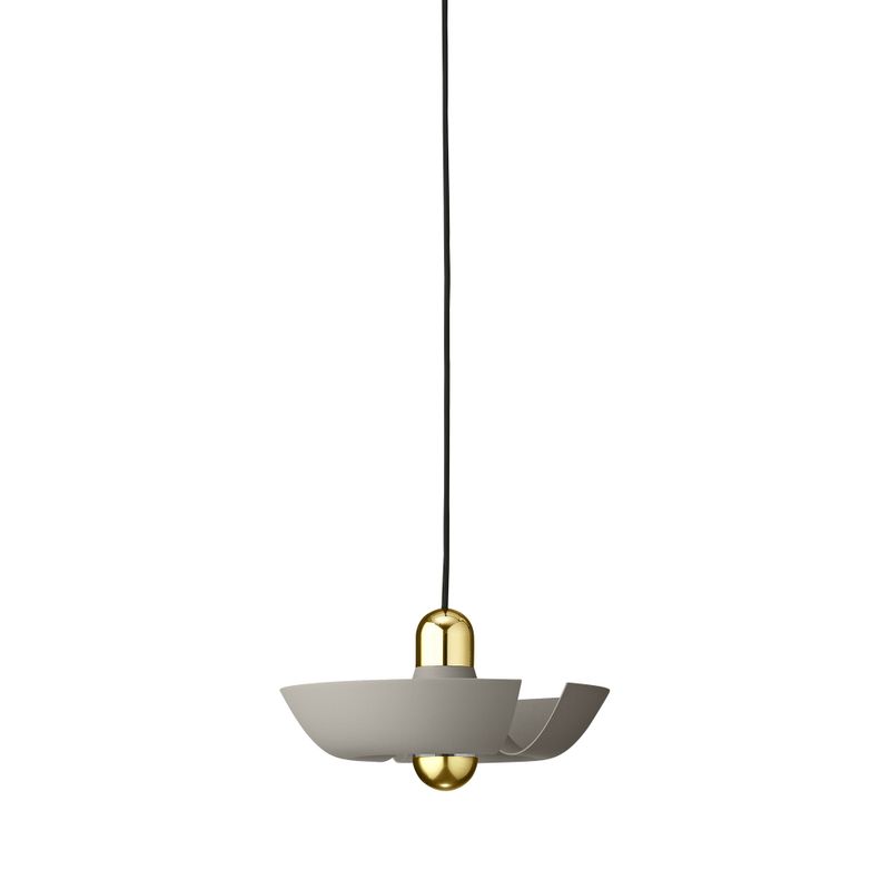 AYTM Cycnus Pendellampa Taupe, Guld Ø30 cm