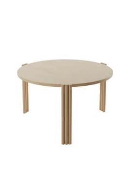 AYTM Tribus Soffbord Light Sand, Travertin Ø60 cm