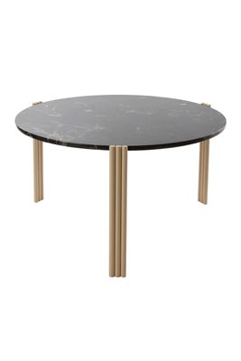 AYTM Tribus Soffbord Light Sand, Svart Ø80 cm