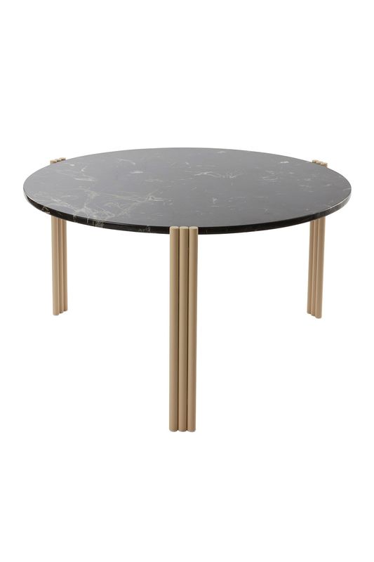 AYTM Tribus Soffbord Light Sand, Svart Ø80 cm
