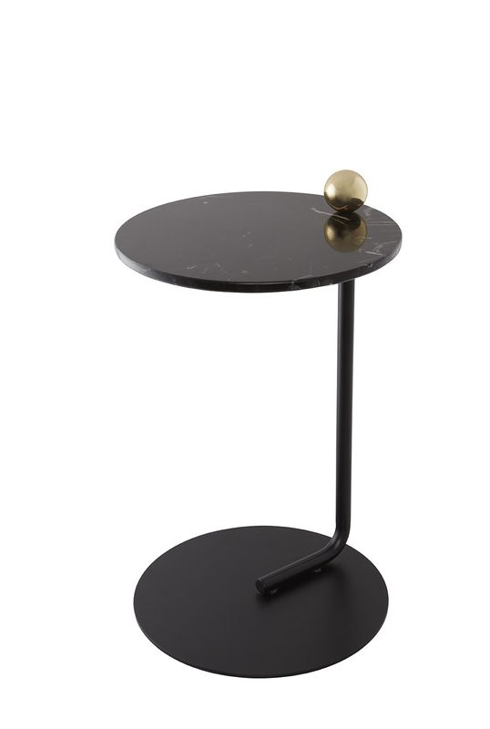 AYTM Castellum Sidobord Svart, Guld Ø40 cm