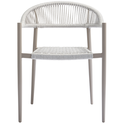 WOOOD Gul Trädgårdsstol Rep/Aluminium Ljusgrå - 2-pack