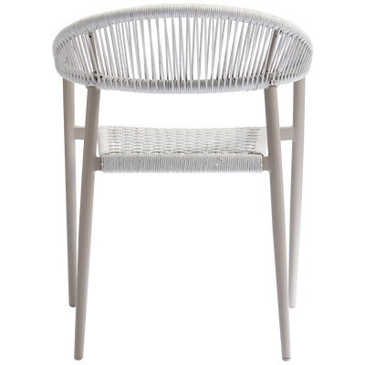 WOOOD Gul Trädgårdsstol Rep/Aluminium Ljusgrå - 2-pack