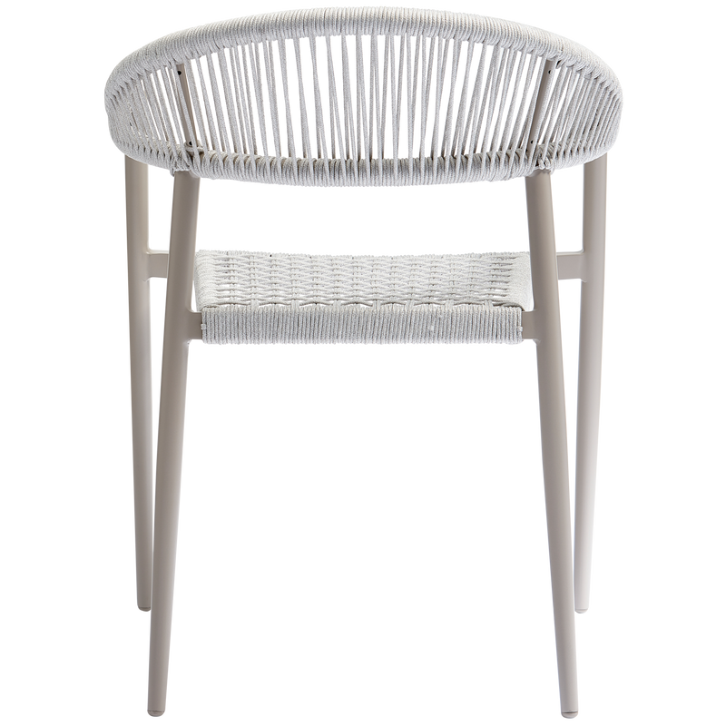WOOOD Gul Trädgårdsstol Rep/Aluminium Ljusgrå - 2-pack