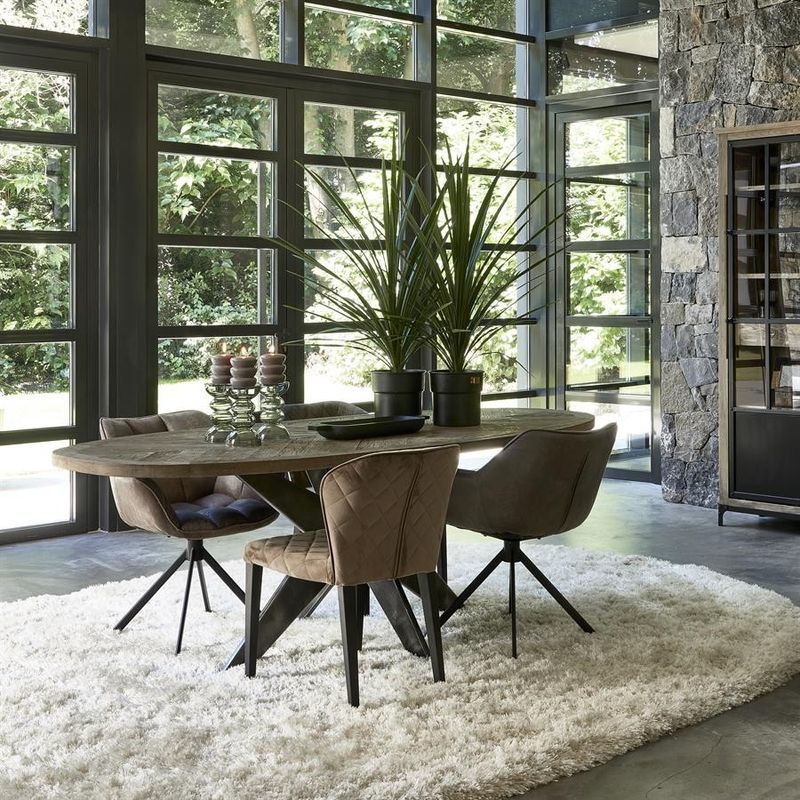 Riviera Maison Falcon Crest matbord 230x105 cm svart