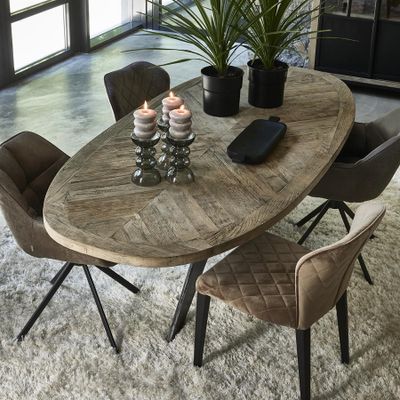 Riviera Maison Falcon Crest matbord 230x105 cm svart