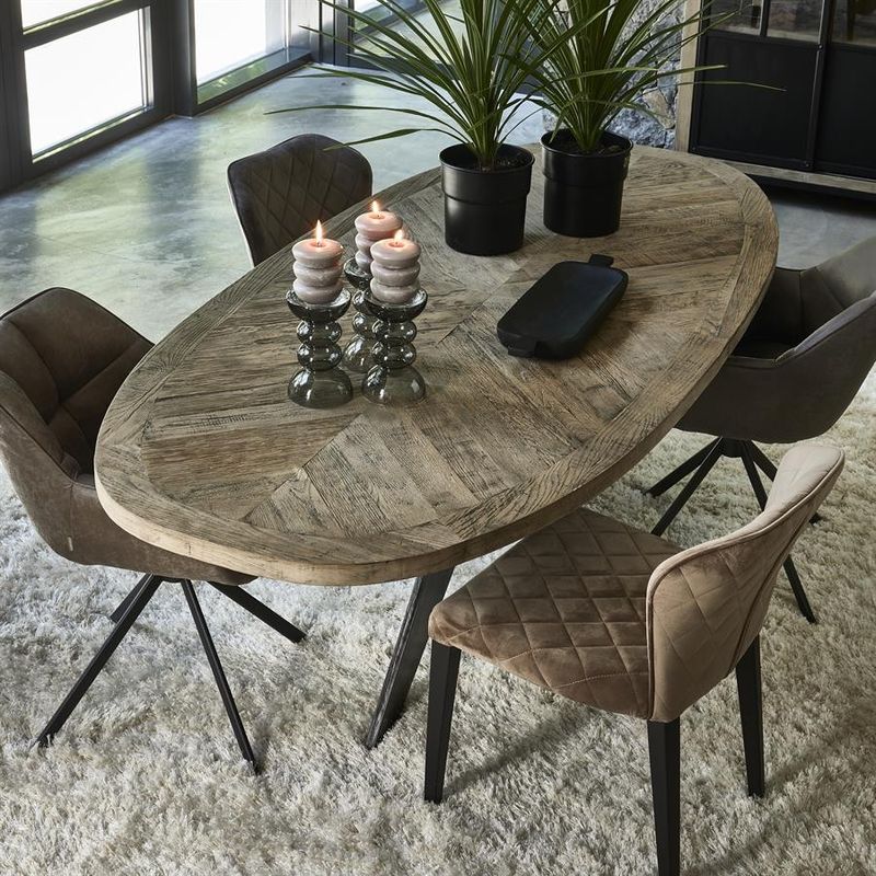 Riviera Maison Falcon Crest matbord 230x105 cm svart