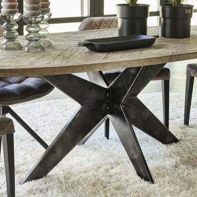 Riviera Maison Falcon Crest matbord 230x105 cm svart
