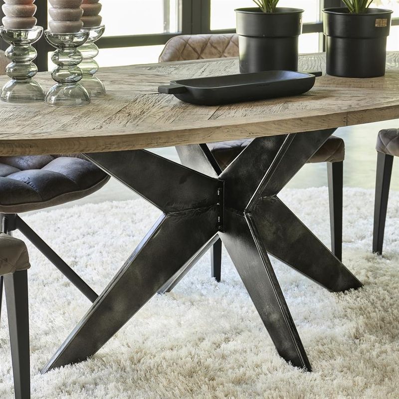 Riviera Maison Falcon Crest matbord 230x105 cm svart