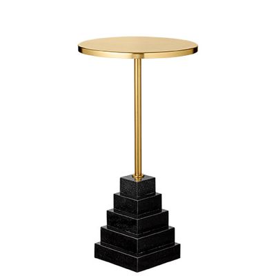 AYTM Solum Bord Guld, Svart Ø32 cm