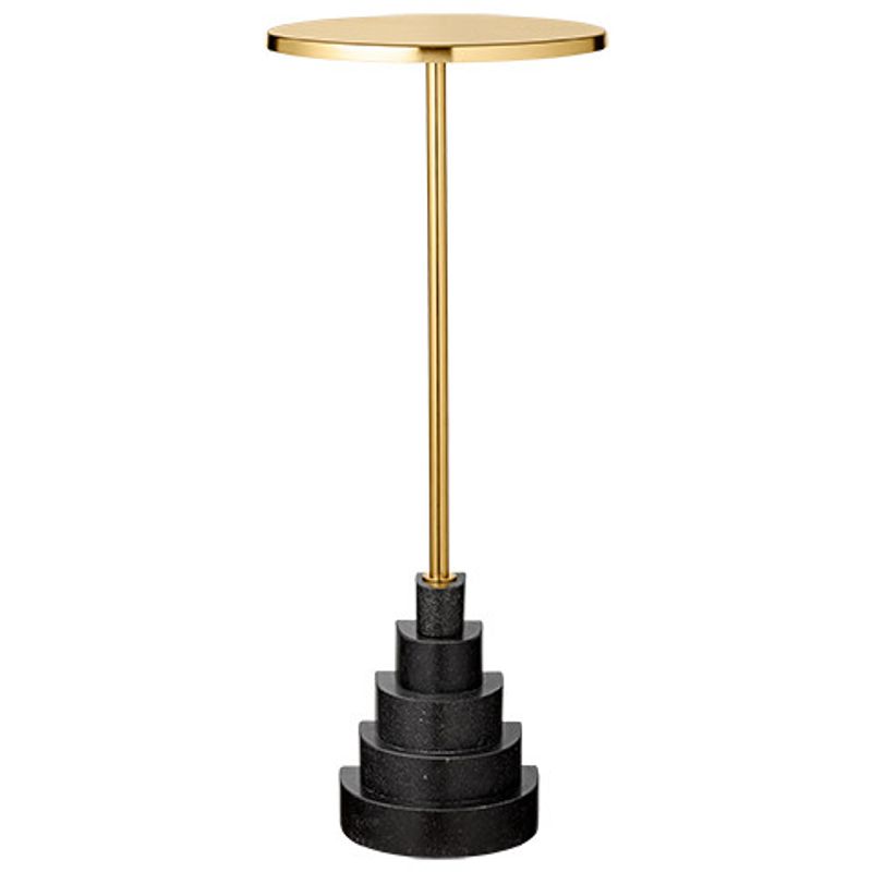 AYTM Solum Bord Guld, Svart Ø32 cm
