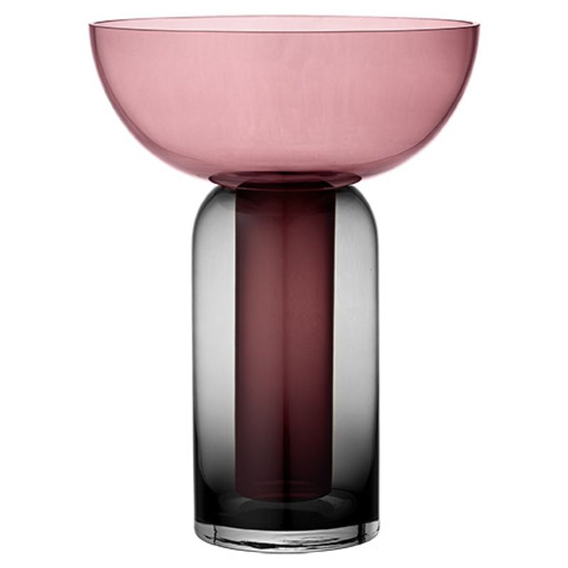 AYTM Torus Vas Svart, Rosa Ø25 cm