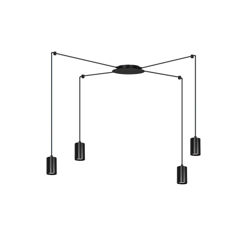 Emibig Lighting Taklampa TRAKER 4 SVART/SVART