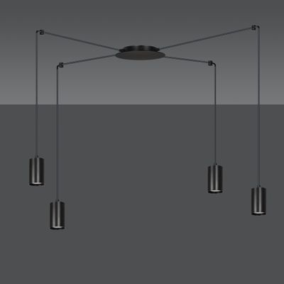 Emibig Lighting Taklampa TRAKER 4 SVART/SVART