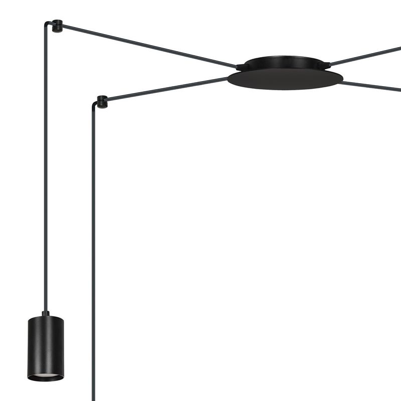 Emibig Lighting Taklampa TRAKER 4 SVART/SVART