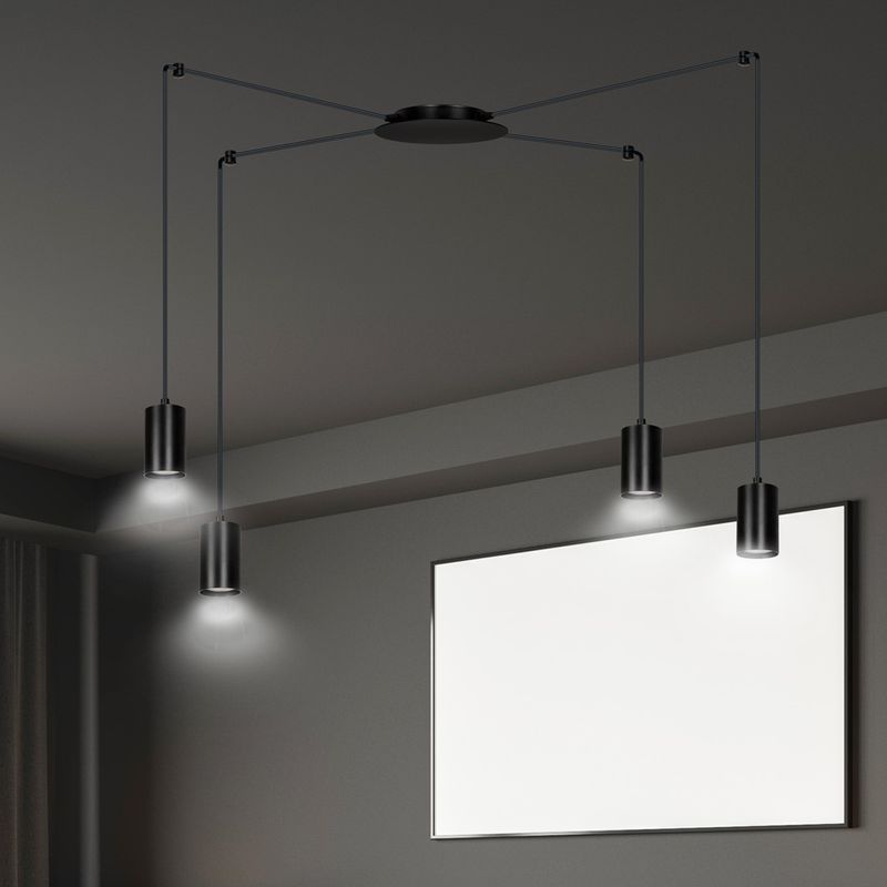 Emibig Lighting Taklampa TRAKER 4 SVART/SVART