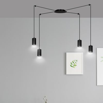 Emibig Lighting Taklampa TRAKER 4 SVART/SVART