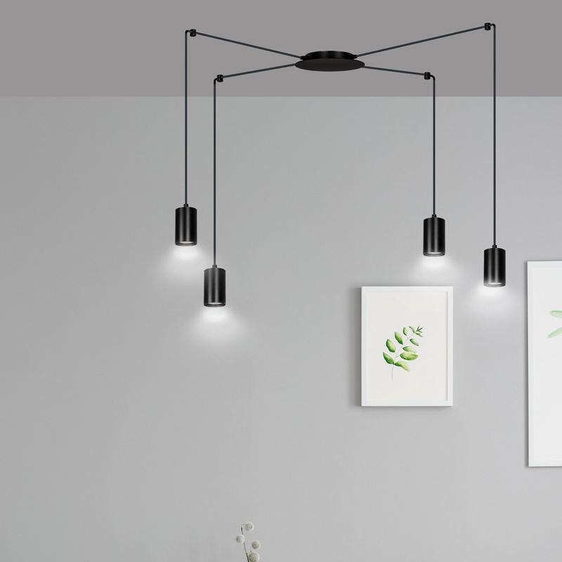 Emibig Lighting Taklampa TRAKER 4 SVART/SVART