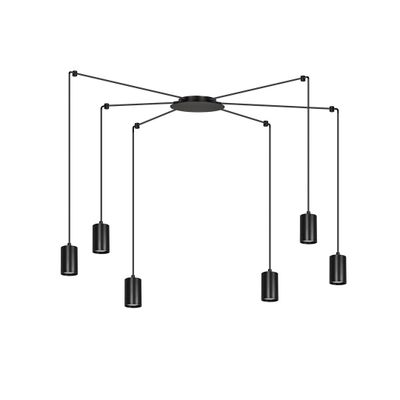 Emibig Lighting Taklampa TRAKER 6 BL/SVART
