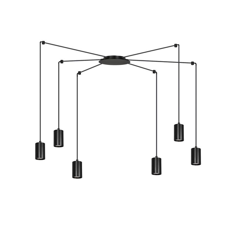 Emibig Lighting Taklampa TRAKER 6 BL/SVART
