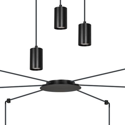 Emibig Lighting Taklampa TRAKER 6 BL/SVART