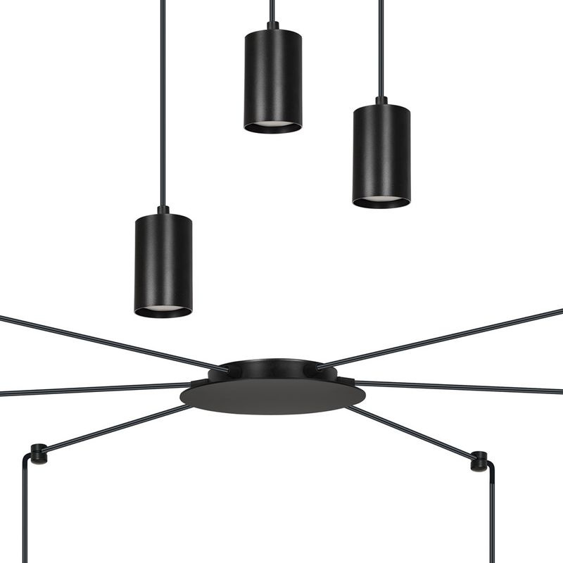 Emibig Lighting Taklampa TRAKER 6 BL/SVART