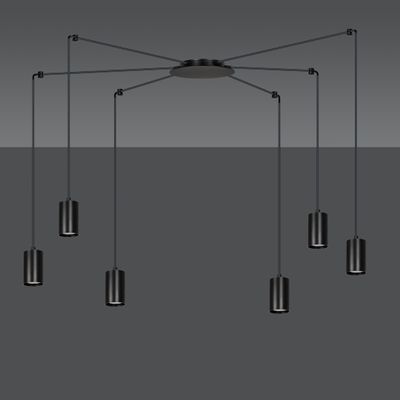 Emibig Lighting Taklampa TRAKER 6 BL/SVART
