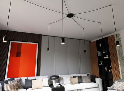 Emibig Lighting Taklampa TRAKER 6 BL/SVART