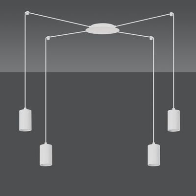 Emibig Lighting Taklampa TRAKER 4 VIT/VIT